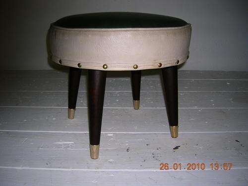 Retro Vinyl Footstool