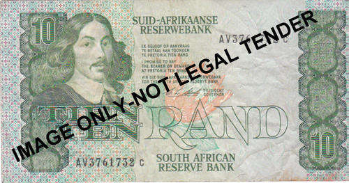 CL Stals  R10  Note 1990 Value in Afrikaans