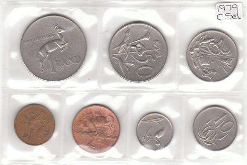 1979 Curcilated coins Sealed in mint pack 1c to R1
