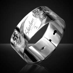 Designer Stainless Steel Key-Hole Bracelets(Choose your design and engraving)