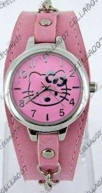 BRAND NEW ON BOB HELLO KITTY LEATHER WATHCES PINK(MANY COLORS FOLLOW MY LINK)
