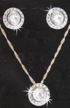 EXCLUSIVE IMPORTED AKI DESIGNER FUSED 18ct  GOLD JEWELLERY SET