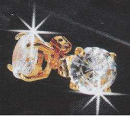 START VALENTINES SHOPPING ! EXCLUSIVE IMPORTED AKI DESIGNER FUSED 18ct  GOLD DIAMANTE EARRINGS