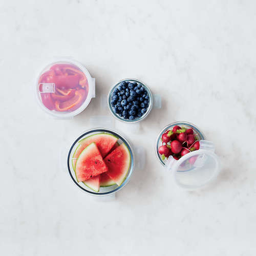 Round Glass Food Container with Lid (PINK | 880ml)