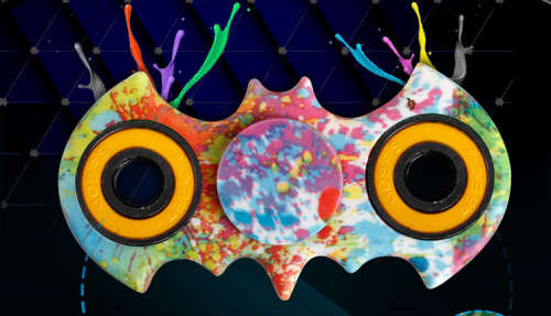 Batman Fidget Spinner (Orange Flames)