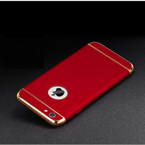 Luxury Metallic Finish Cover Case For iPhone (Red)
