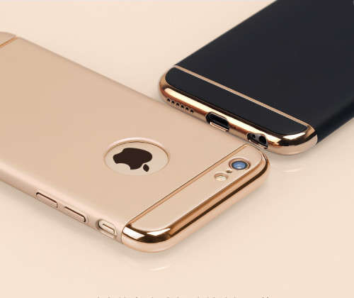 Luxury Metallic Finish Cover Case For iPhone (Black)