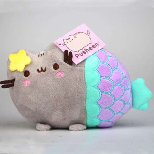 Pusheen Purple/Blue Mermaid Plush (approximately 20cm)