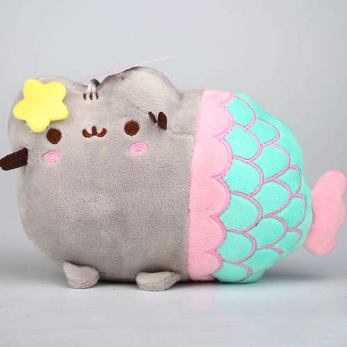 Pusheen Blue/Pink Mermaid Plush (approximately 20cm)