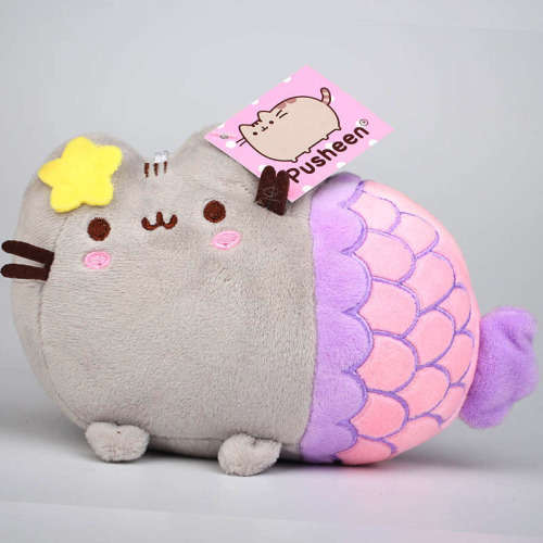 Pusheen Pink/Purple Mermaid Plush (approximately 20cm)