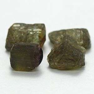 8.45 Ct. 4 Pcs NATURAL TOURMALINE Rough Brownish Green From Nigeria