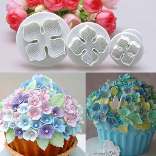 3PCS HYDRANGEA FLOWER SUGAR CRAFT PLUNGER