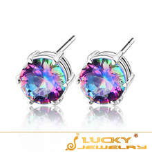 925 PLATED SILVER CUBIC ZIRCON EAR STUDS