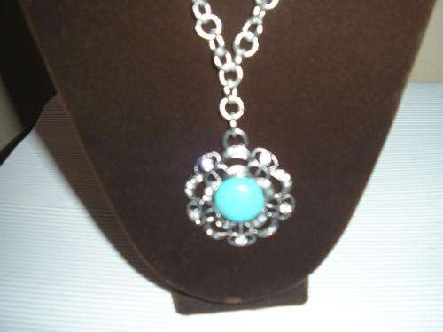 96CM SILVERPLATED CHAIN NECKLACE WITH PENDANT