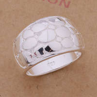 925 FASHION SILVER PLATED EXAGGERATED SNAKESKIN UNIQUE UNISEX ENGAGEMENT RING SIZE 9