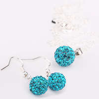 HOT SELLING SHAMBALLA NECKLACE AND EAR RINGS