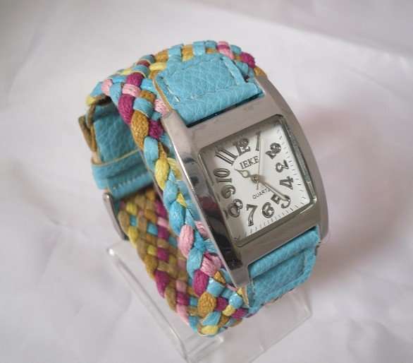 LUXURY WOMENS BRAID LEATHER WATCH