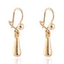18 KT GOLD PL DROP ANTI ALLERGIC EAR RINGS