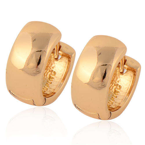 18 KT YELLOW GOLD PLATED HOOPED EAR RINGS