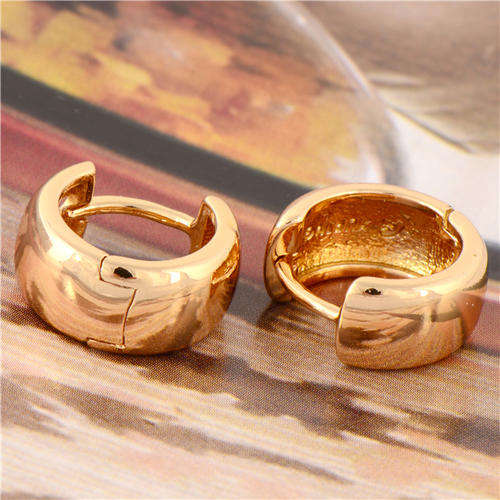 18 KT GOLD PLATED HOOPED EAR RINGS