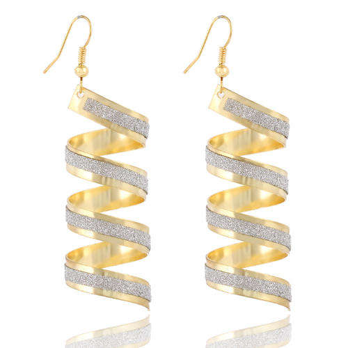 HOT GOLD/SILVER SPIRAL PUNK EAR RINGS