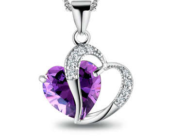925 STERLING SILVER PL CRYSTAL PENDANT