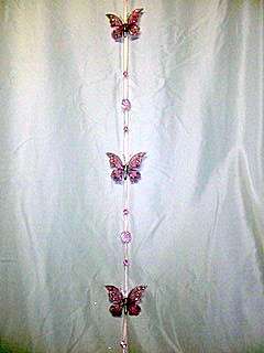 Pink Princess Butterflies on ribbon Windows, curtains and walls decor