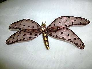 Dragonflies with clips (50 x 130 mm) clip on curtains/lamps or wedding decor