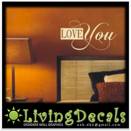 Vinyl Decals Wall Art Stickers - I Love You