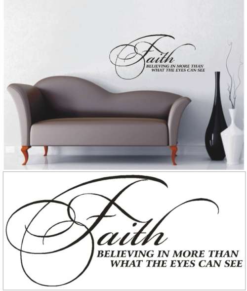Vinyl Decals Wall Art Stickers - Faith