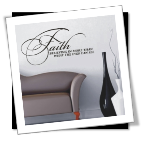 Vinyl Decals Wall Art Stickers - Faith