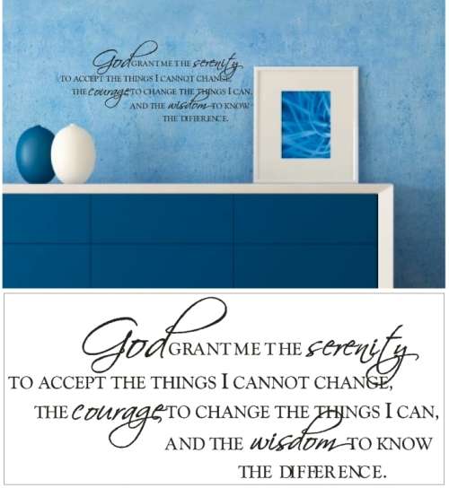 Vinyl Decals Wall Art Stickers - Serenity & Wisdom