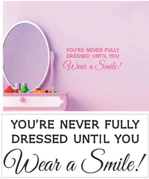 Vinyl Decals Wall Art Stickers - Smile