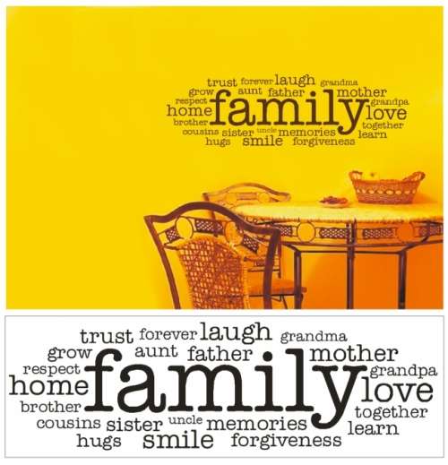 Vinyl Decals Wall Art Stickers - Family Cloud