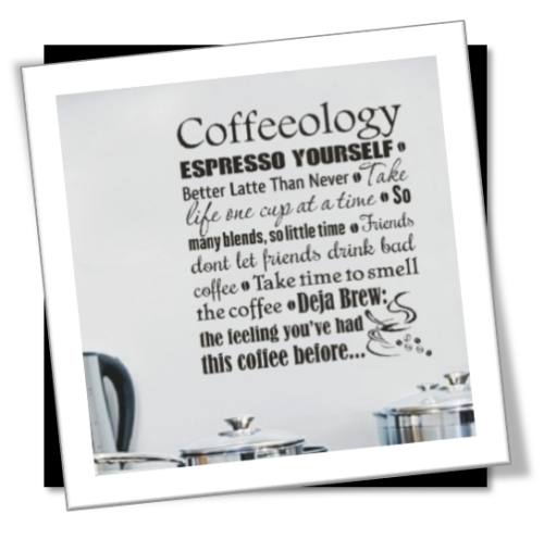 Vinyl Decals Wall Art Stickers - Coffeeology