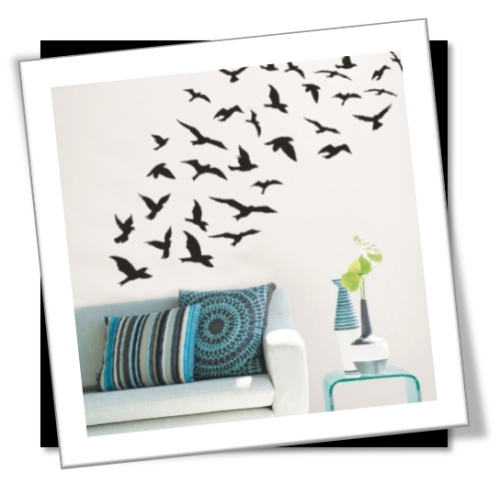 Vinyl Decals Wall Art Stickers - Birds: 20 Abstract Birds