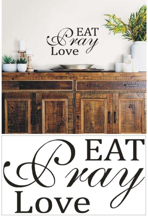Vinyl Decals Wall Art Stickers - Eat Pray Love