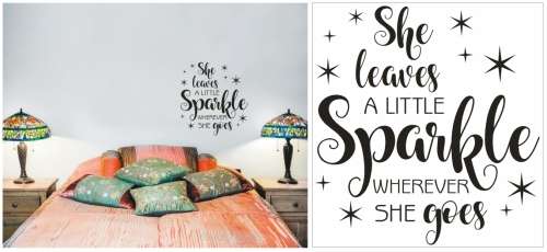 Vinyl Decals Wall Art Stickers - A Little Sparkle