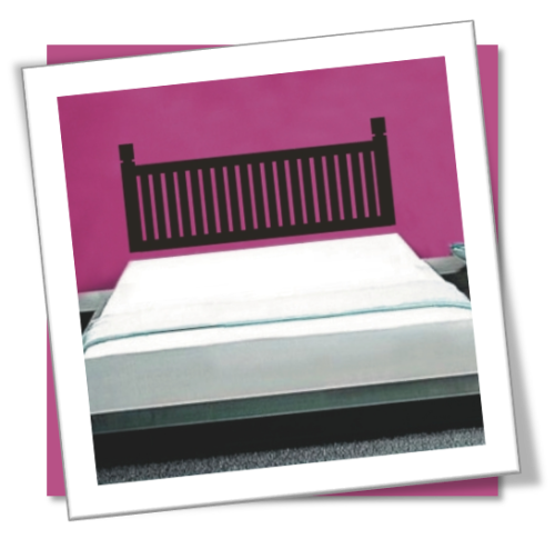 Vinyl Decals Wall Art Stickers - Headboard Basic DOUBLE