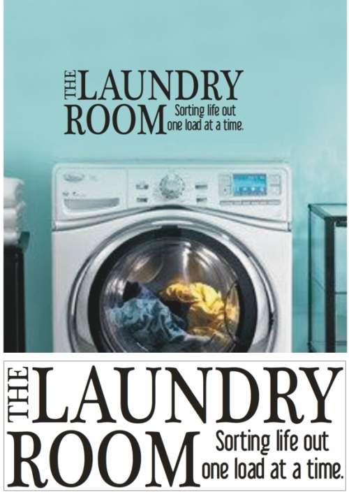 Vinyl Decals Wall Art Stickers - Laundry Room 2