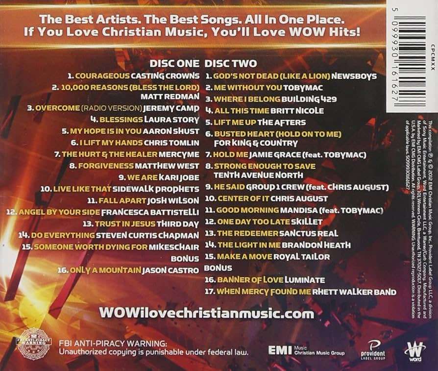 CD: WOW Hits 2013 - 30 Top Christian Artist & Hits (2 cds)