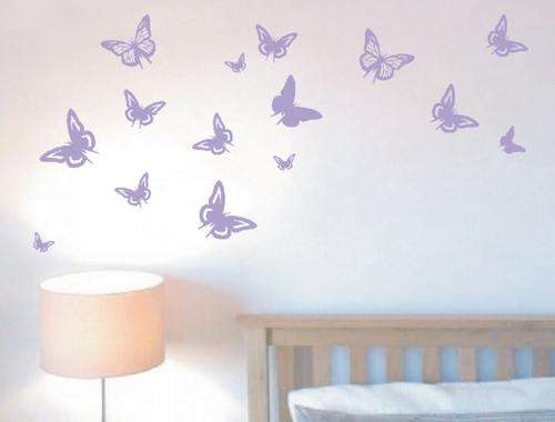 *Vinyl Decals Wall Art Stickers - 30 Lifesize Abstract Butterflies