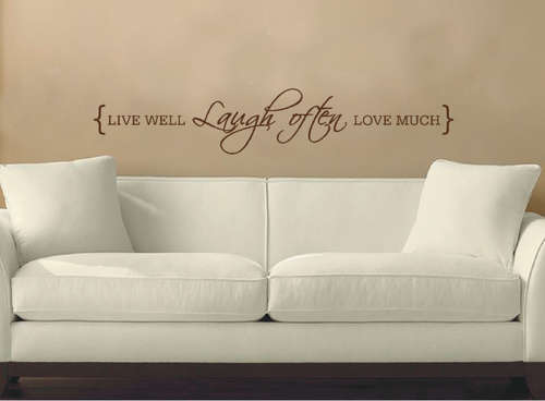 Vinyl Decals Wall Art Stickers - Inspirational Live Well