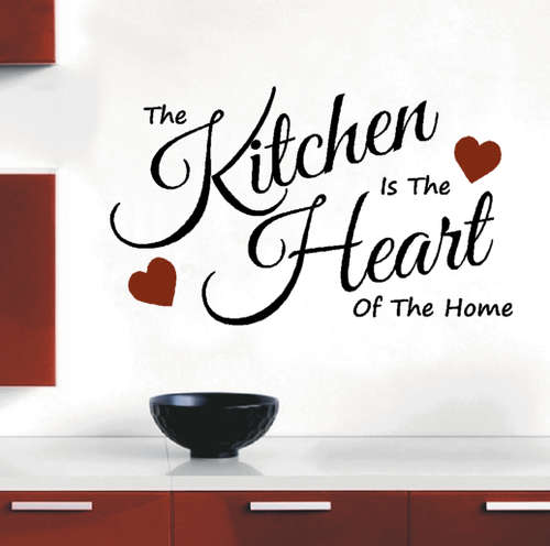 Vinyl Decals Wall Art Stickers - The Kitchen Is The Heart of the Home