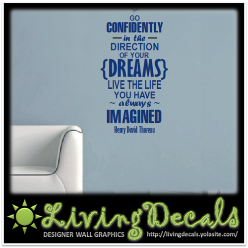 Vinyl Decals Wall Art Stickers - Confident Dreams