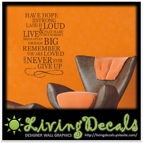 Vinyl Decals Wall Art Stickers - Have Hope