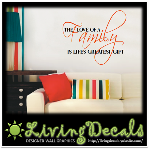 Vinyl Decals Wall Art Stickers - Family Love