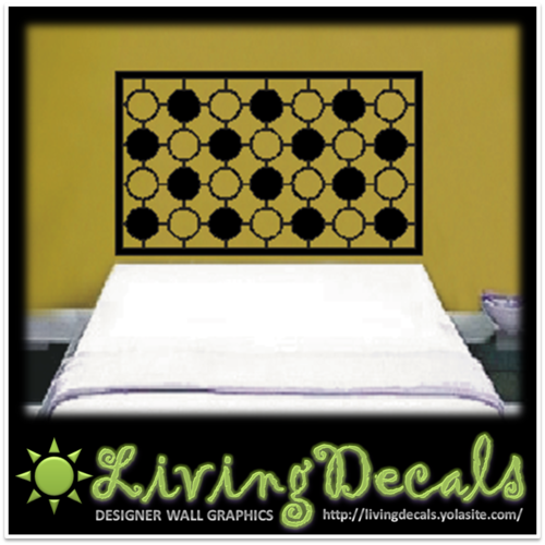 Vinyl Decals Wall Art Stickers - Headboard Circles SINGLE