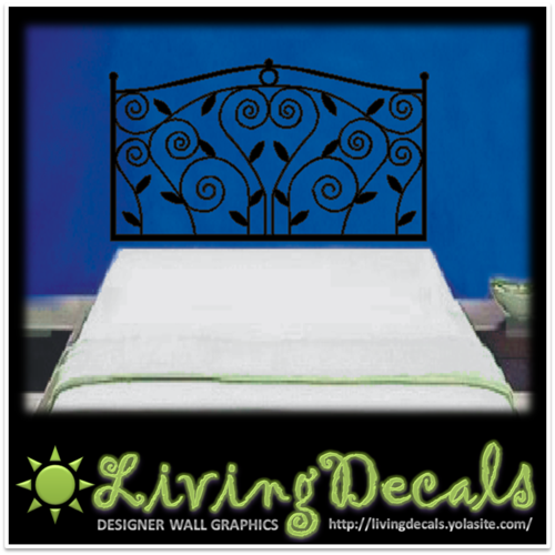 Vinyl Decals Wall Art Stickers - Headboard Spirals SINGLE