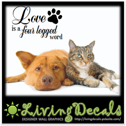 Vinyl Decals Wall Art Stickers - Four Legged Love